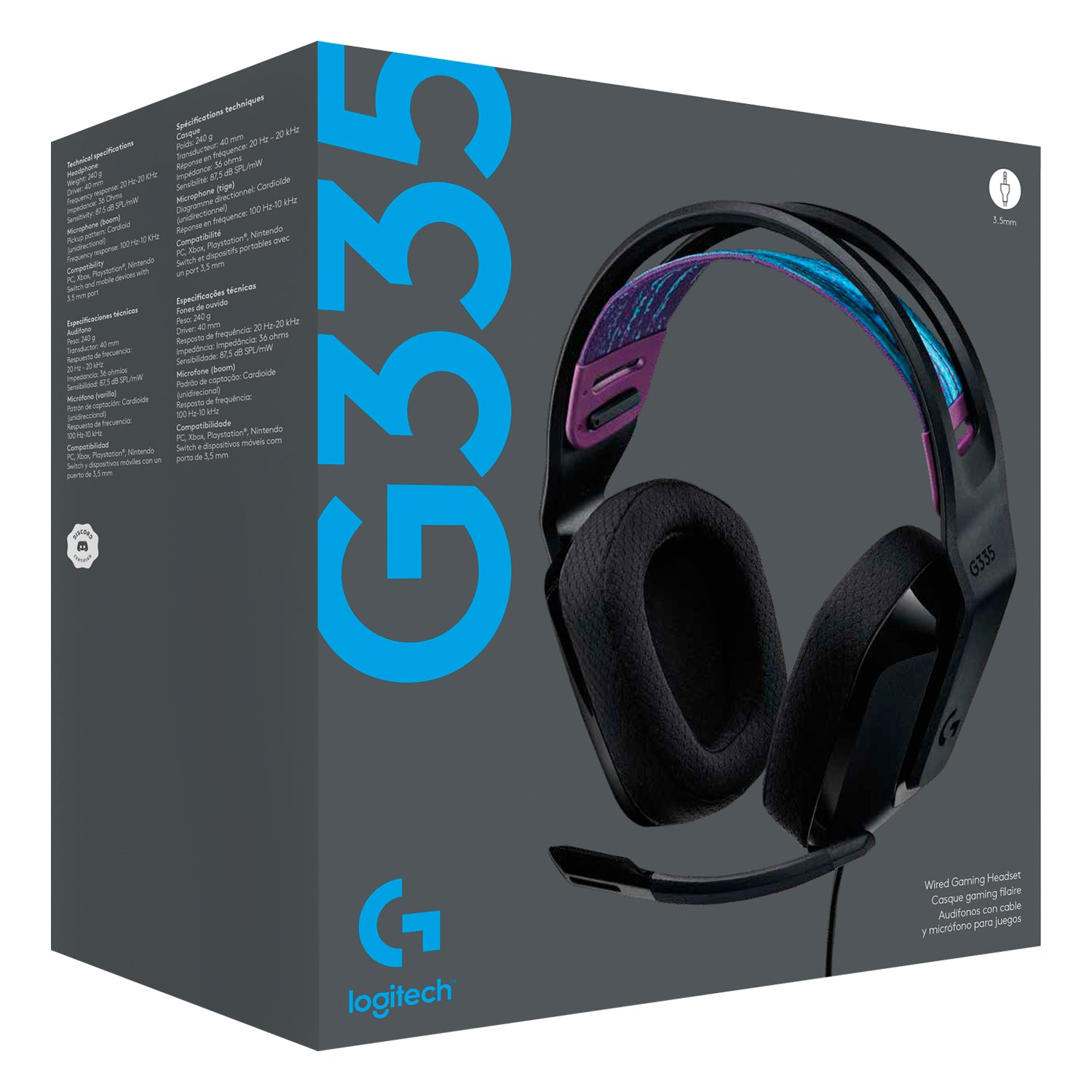 Audifono Gamer Logitech G335 Black