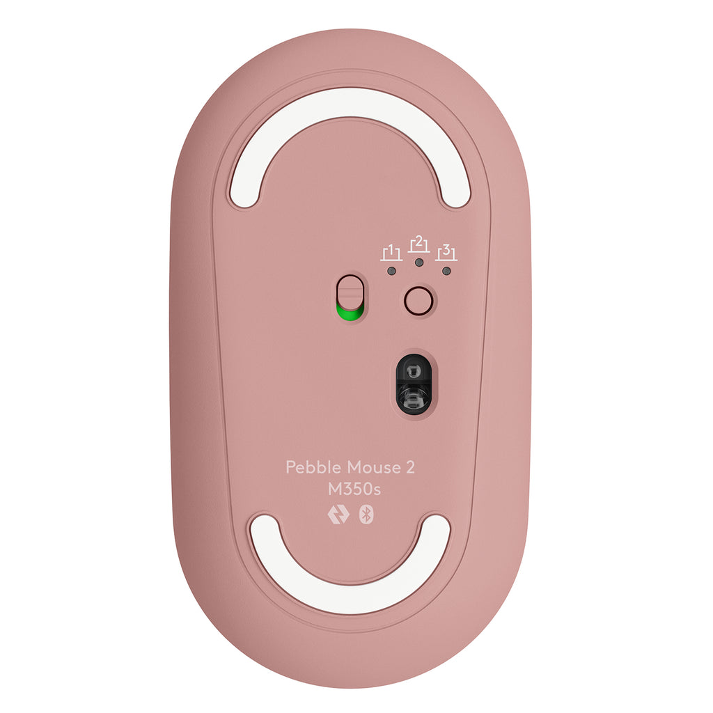 Mouse Pebble Logitech M350s Bluetooth Rosa
