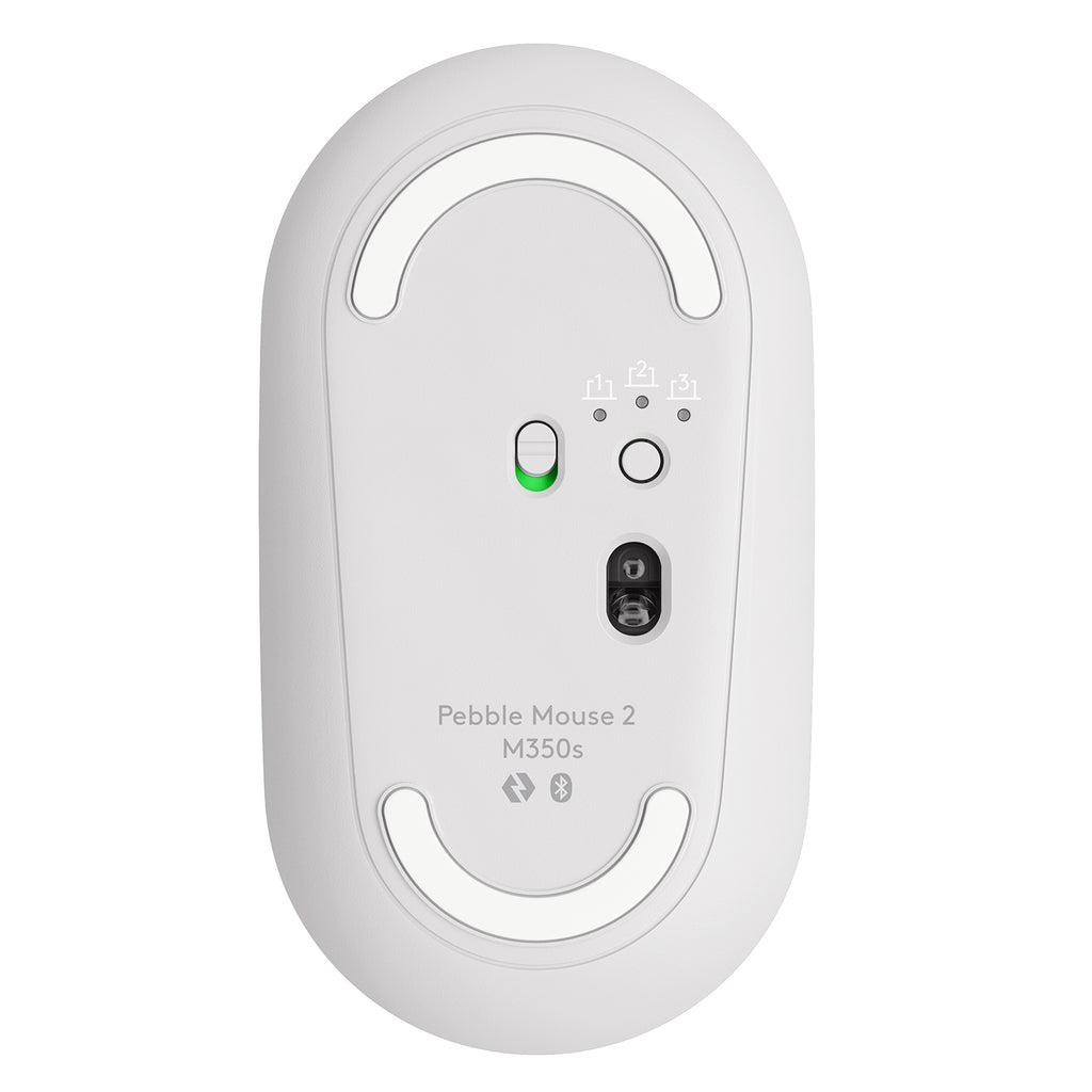Mouse Pebble Logitech M350s Bluetooth Blanco
